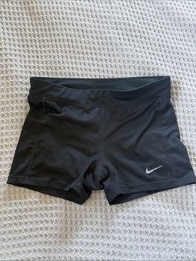 Nike Black Women's Athletic Bike Shorts with Reflective Swoosh